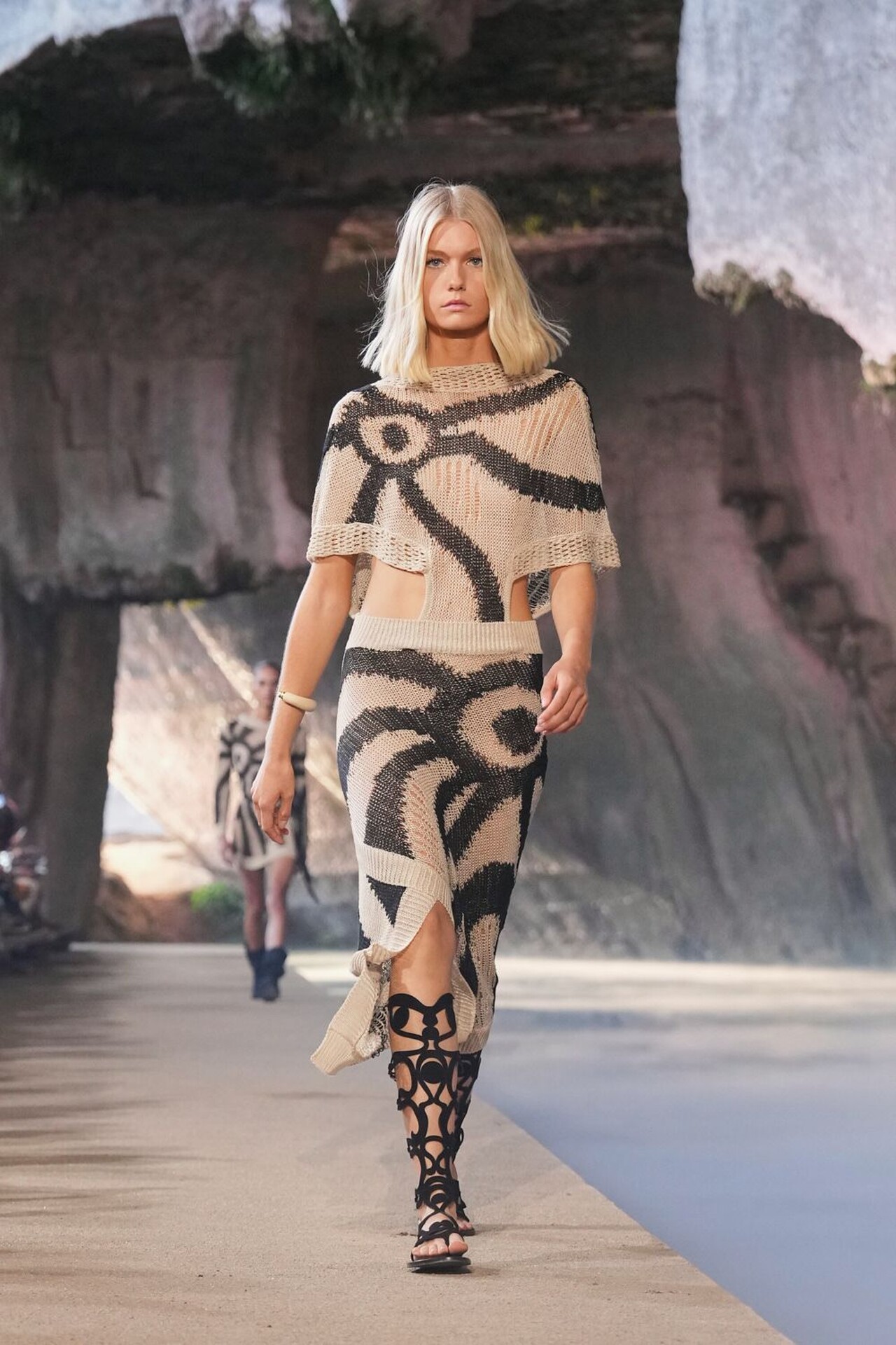 Detalle de tejido con estampado característico en la colección Pucci Primavera-Verano 2026